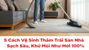 5 Cách Vệ Sinh Thảm Trải Sàn Nhà Sạch Sâu, Khử Mùi Như Mới 100%
