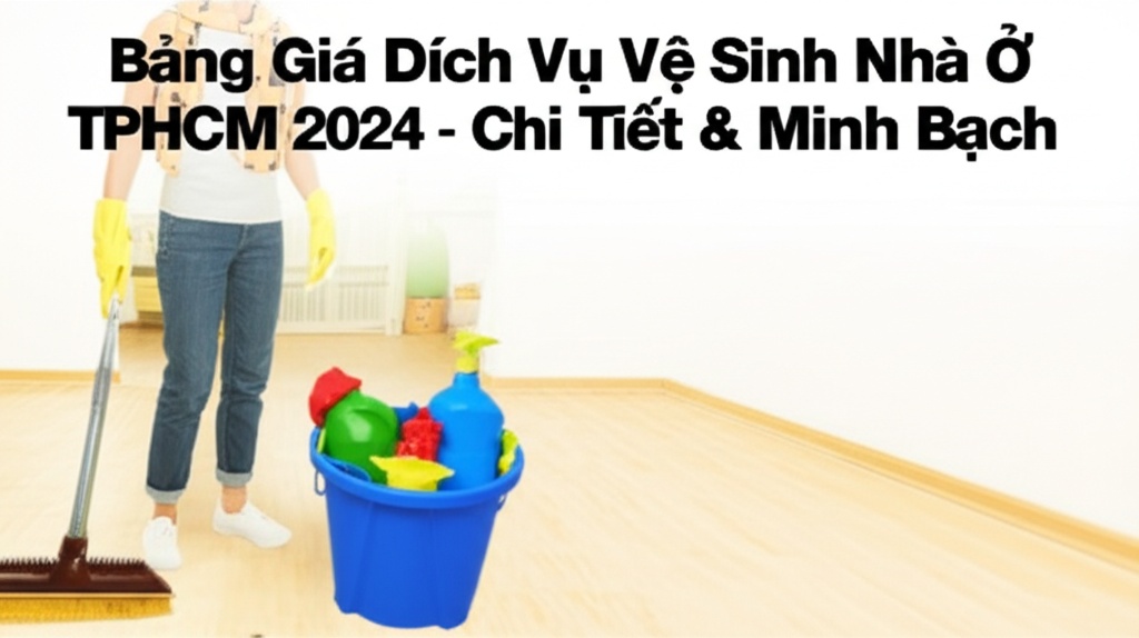 Hình minh họa cho bài viết: Bảng Giá Dịch Vụ Vệ Sinh Nhà Ở TPHCM 2024 - Chi Tiết & Minh Bạch