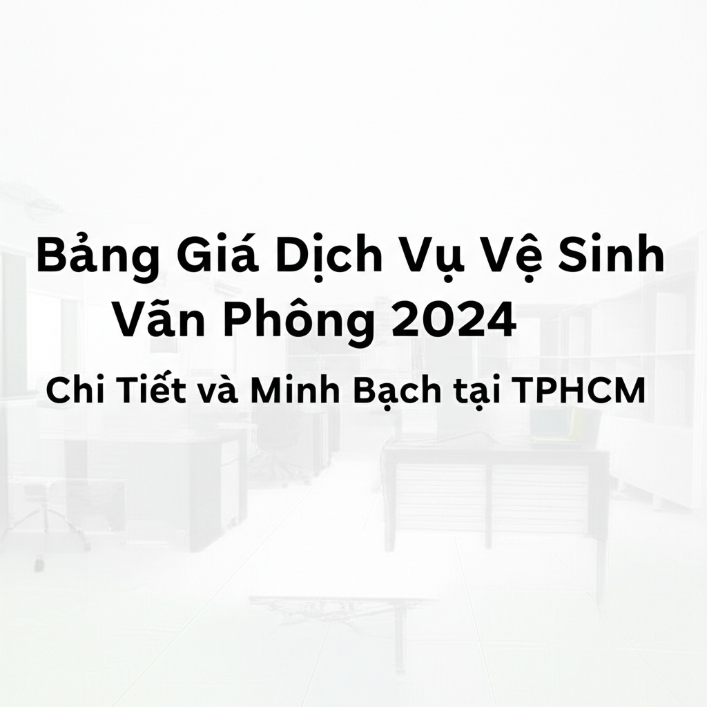 Hình minh họa cho bài viết: Bảng Giá Dịch Vụ Vệ Sinh Văn Phòng 2024 Chi Tiết và Minh Bạch tại TPHCM