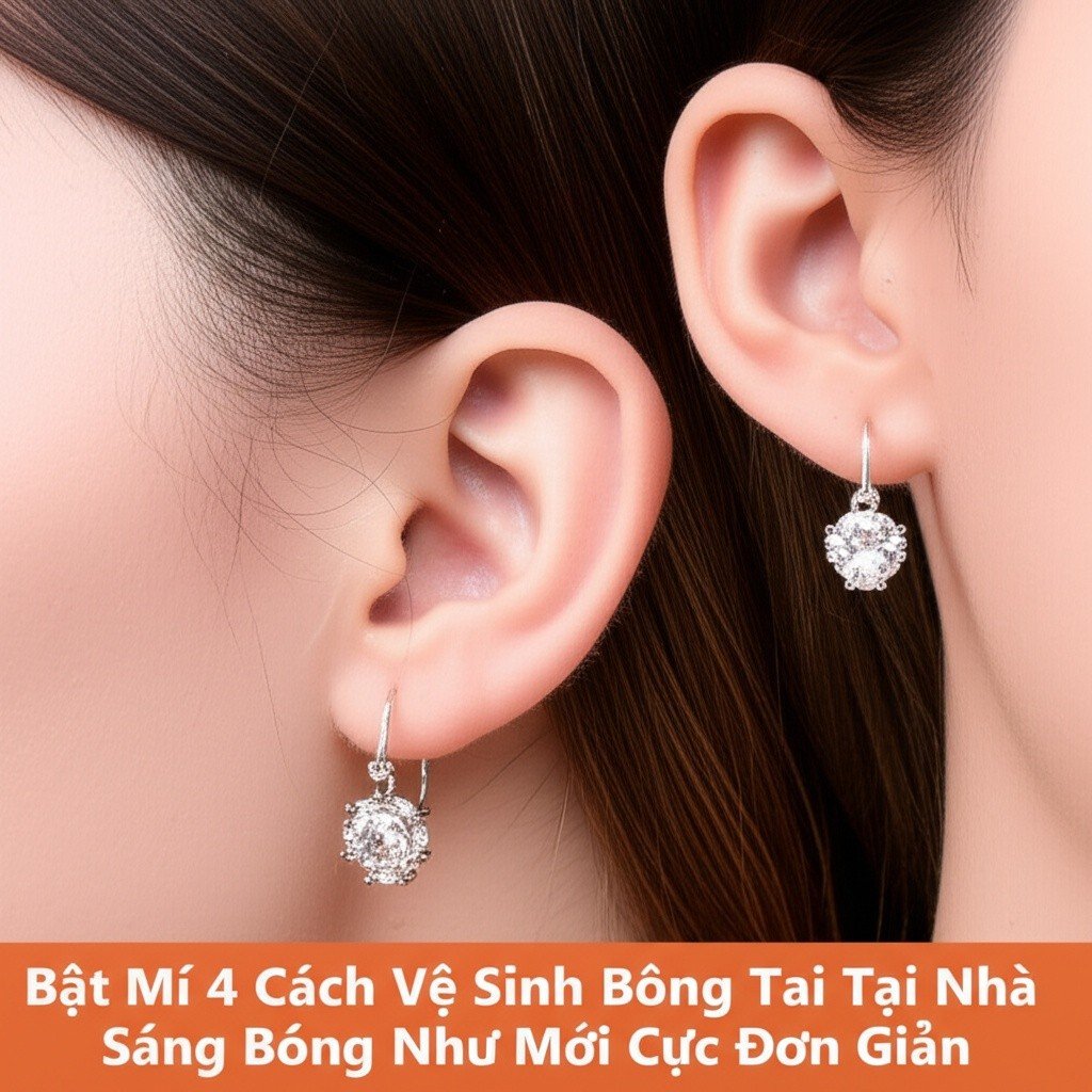 Hình minh họa cho bài viết: Bật Mí 4 Cách Vệ Sinh Bông Tai Tại Nhà Sáng Bóng Như Mới Cực Đơn Giản
