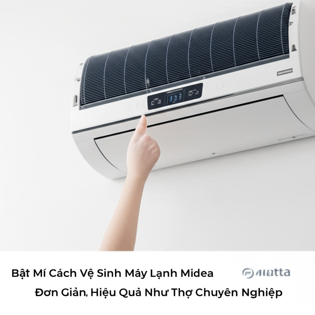 Hình minh họa cho bài viết: Bật Mí Cách Vệ Sinh Máy Lạnh Midea Tại Nhà Đơn Giản, Hiệu Quả Như Thợ Chuyên Nghiệp