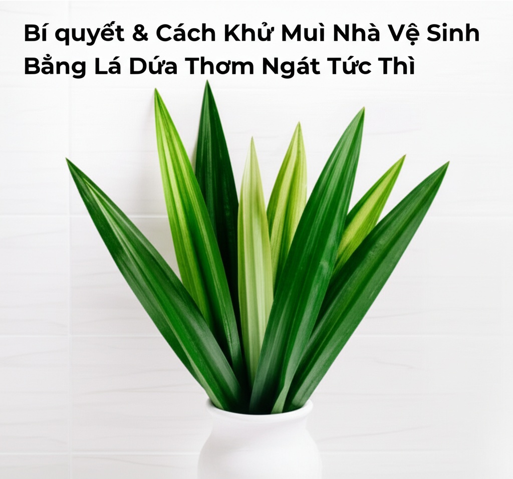 Hình minh họa cho bài viết: Bí quyết & Cách Khử Mùi Nhà Vệ Sinh Bằng Lá Dứa Thơm Ngát Tức Thì
