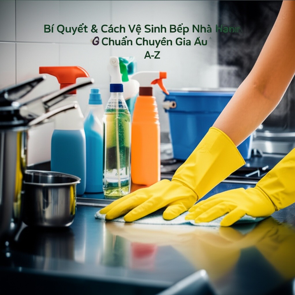 Hình minh họa cho bài viết: Bí Quyết & Cách Vệ Sinh Bếp Nhà Hàng Chuẩn Chuyên Gia A-Z