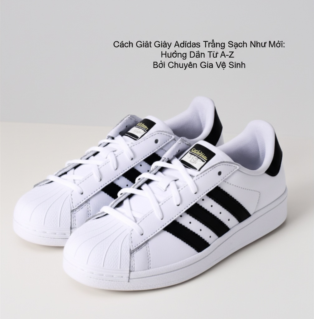 Hình minh họa cho bài viết: Cách Giặt Giày Adidas Trắng Sạch Như Mới: Hướng Dẫn Từ A-Z Bởi Chuyên Gia Vệ Sinh