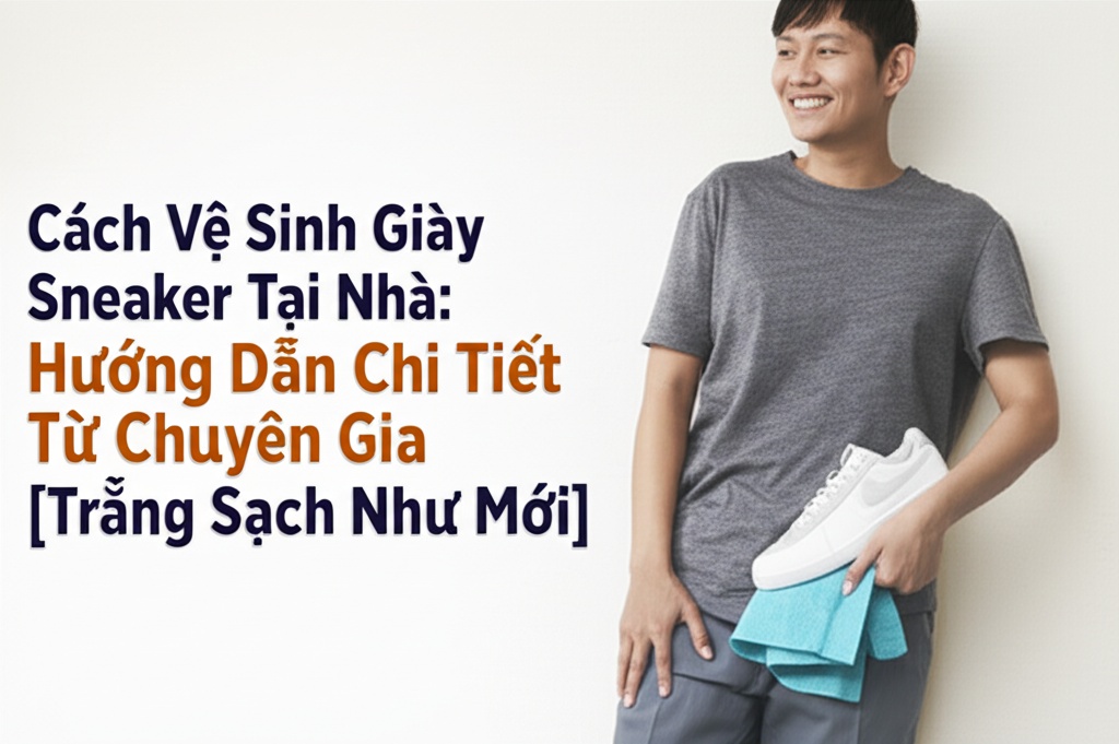 Hình minh họa cho bài viết: Cách Vệ Sinh Giày Sneaker Tại Nhà: Hướng Dẫn Chi Tiết Từ Chuyên Gia [Trắng Sạch Như Mới]