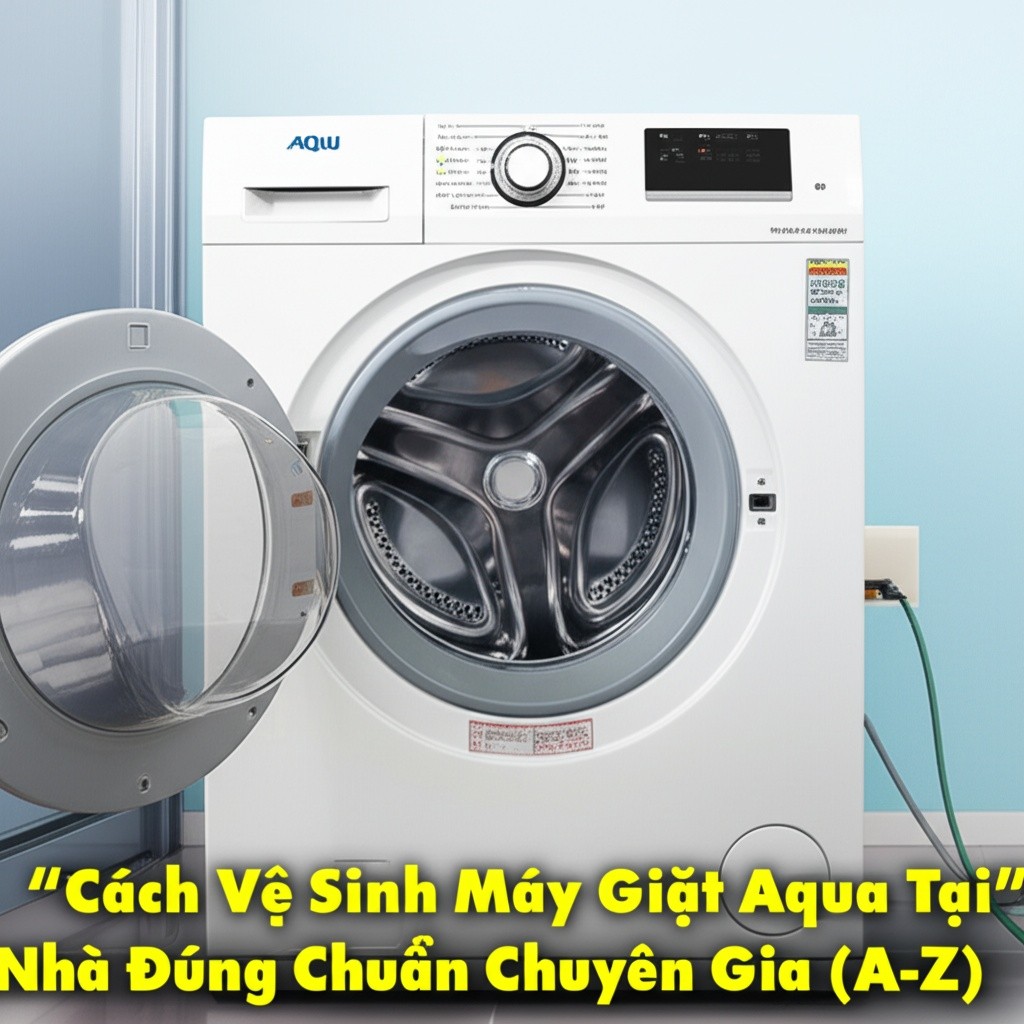 Hình minh họa cho bài viết: Cách Vệ Sinh Máy Giặt Aqua Tại Nhà Đúng Chuẩn Chuyên Gia (A-Z)