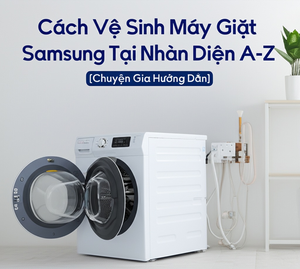 Hình minh họa cho bài viết: Cách Vệ Sinh Máy Giặt Samsung Tại Nhà Toàn Diện A-Z [Chuyên Gia Hướng Dẫn]