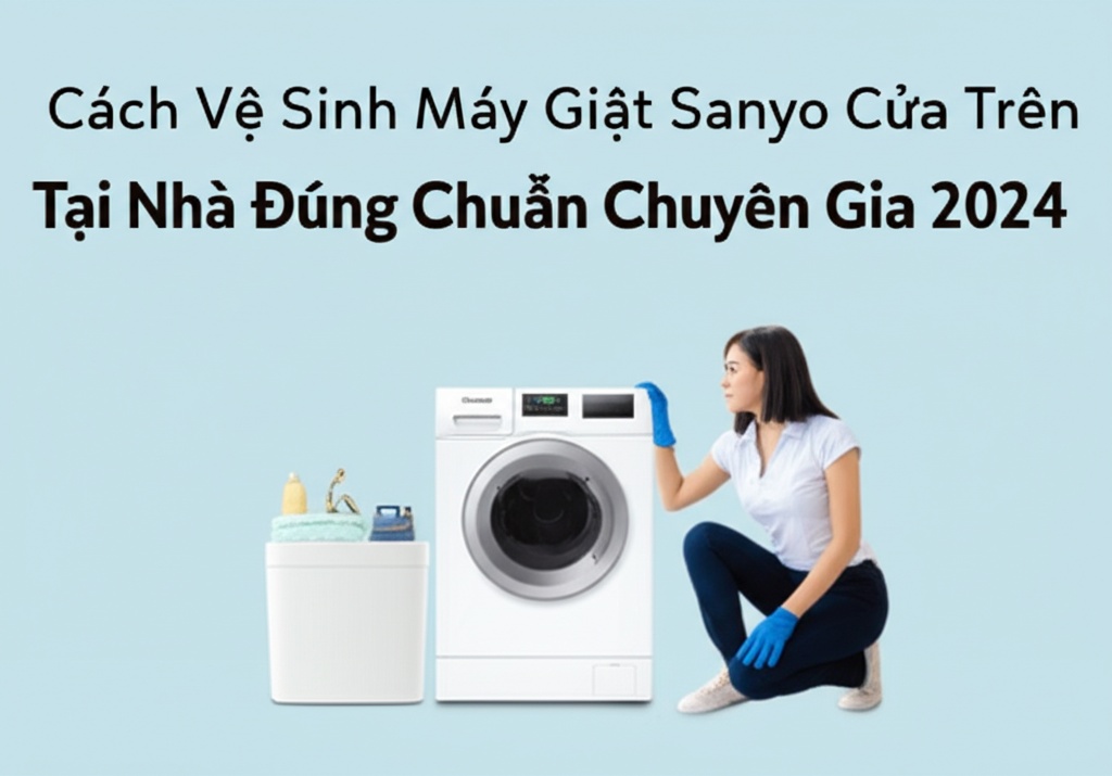 Hình minh họa cho bài viết: Cách Vệ Sinh Máy Giặt Sanyo Cửa Trên Tại Nhà Đúng Chuẩn Chuyên Gia 2024