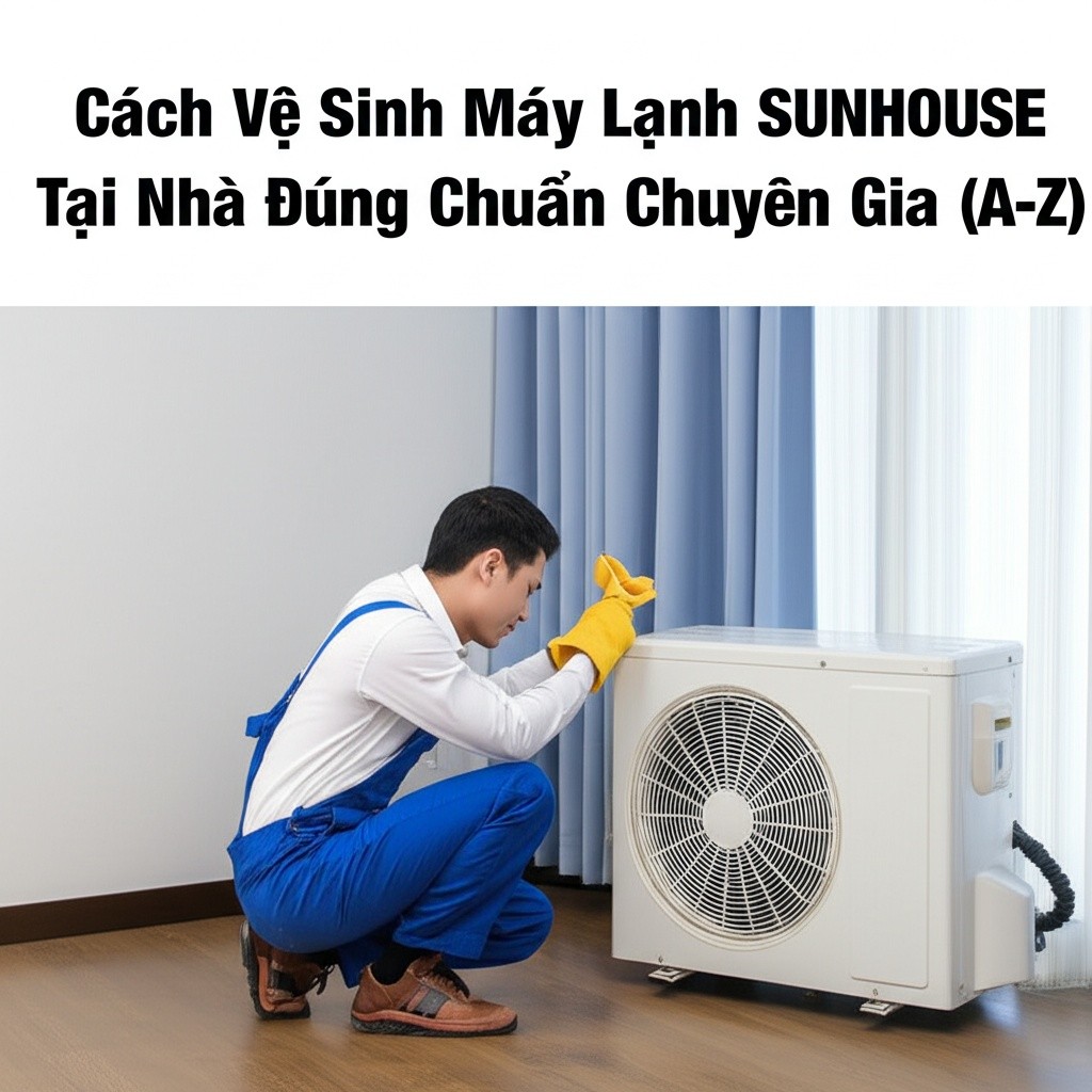 Hình minh họa cho bài viết: Cách Vệ Sinh Máy Lạnh SUNHOUSE Tại Nhà Đúng Chuẩn Chuyên Gia (A-Z)