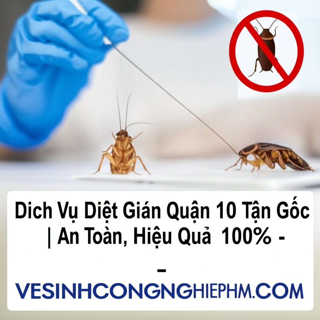 Hình minh họa cho bài viết: Dịch Vụ Diệt Gián Quận 10 Tận Gốc | An Toàn, Hiệu Quả 100% - VESINHCONGNGHIEPHCM.COM
