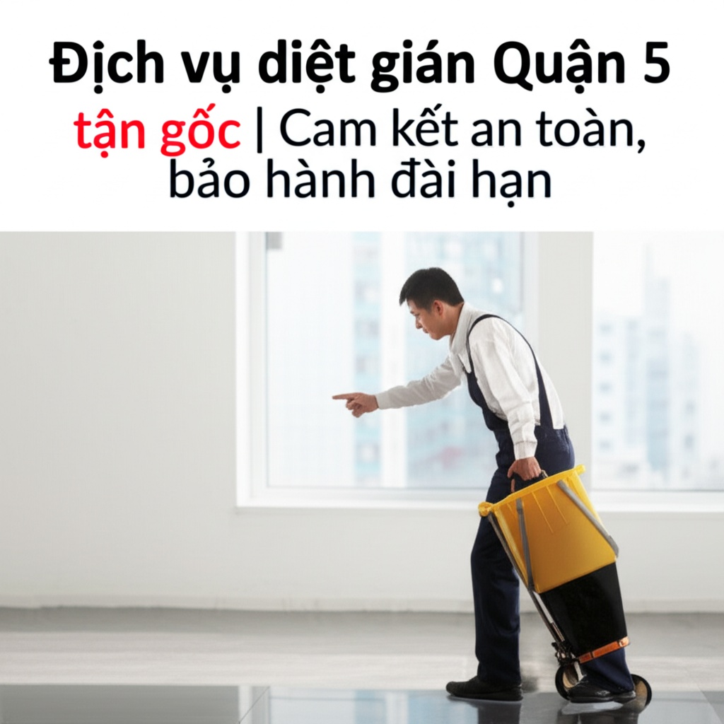 Hình minh họa cho bài viết: Dịch vụ diệt gián Quận 5 tận gốc | Cam kết an toàn, bảo hành dài hạn