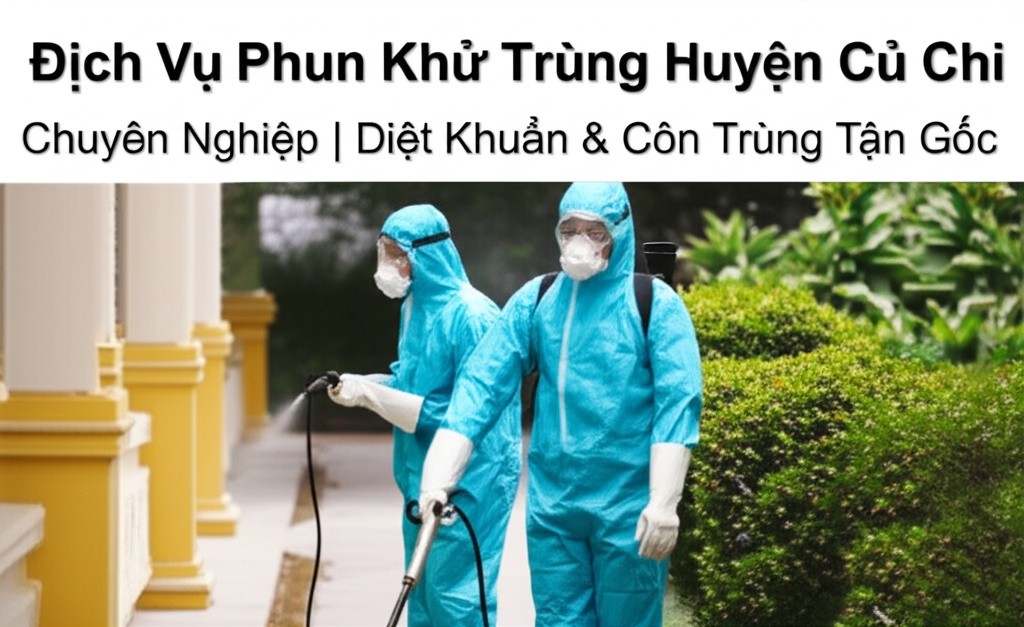 Hình minh họa cho bài viết: Dịch Vụ Phun Khử Trùng Huyện Củ Chi Chuyên Nghiệp | Diệt Khuẩn & Côn Trùng Tận Gốc