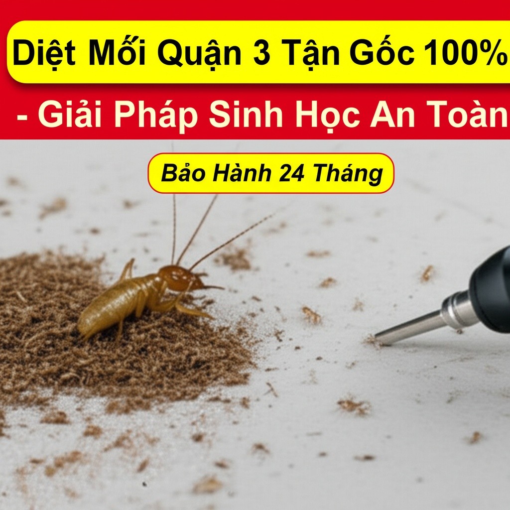Hình minh họa cho bài viết: Diệt Mối Quận 3 Tận Gốc 100% - Giải Pháp Sinh Học An Toàn, Bảo Hành 24 Tháng