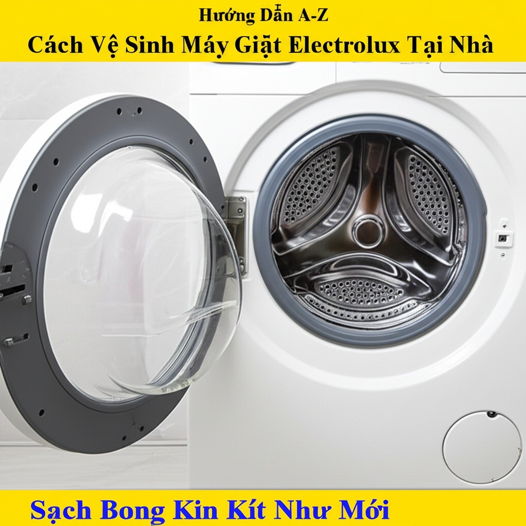 Hình minh họa cho bài viết: Hướng Dẫn A-Z Cách Vệ Sinh Máy Giặt Electrolux Tại Nhà Sạch Bong Kin Kít Như Mới