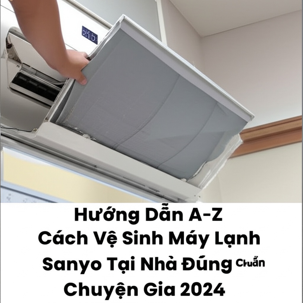 Hình minh họa cho bài viết: Hướng Dẫn A-Z Cách Vệ Sinh Máy Lạnh Sanyo Tại Nhà Đúng Chuẩn Chuyên Gia 2024