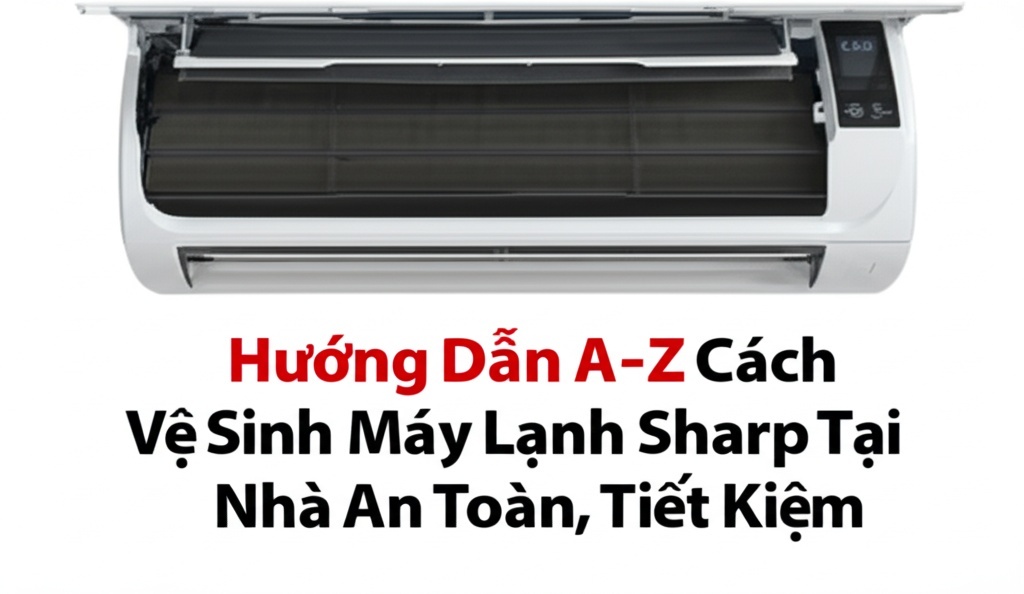 Hình minh họa cho bài viết: Hướng Dẫn A-Z Cách Vệ Sinh Máy Lạnh Sharp Tại Nhà An Toàn, Tiết Kiệm