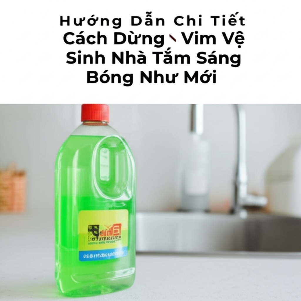 Hình minh họa cho bài viết: Hướng Dẫn Chi Tiết Cách Dùng Vim Vệ Sinh Nhà Tắm Sáng Bóng Như Mới