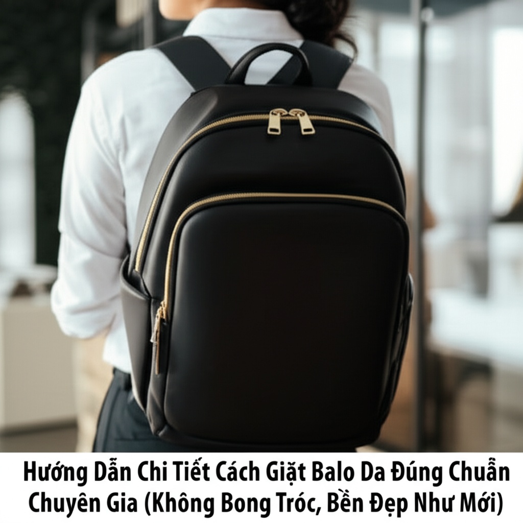 Hình minh họa cho bài viết: Hướng Dẫn Chi Tiết Cách Giặt Balo Da Đúng Chuẩn Chuyên Gia (Không Bong Tróc, Bền Đẹp Như Mới)