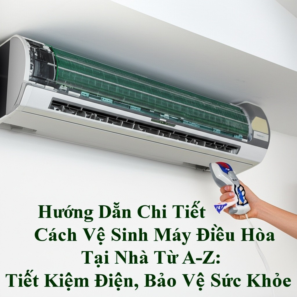 Hình minh họa cho bài viết: Hướng Dẫn Chi Tiết Cách Vệ Sinh Máy Điều Hòa Tại Nhà Từ A-Z: Tiết Kiệm Điện, Bảo Vệ Sức Khỏe