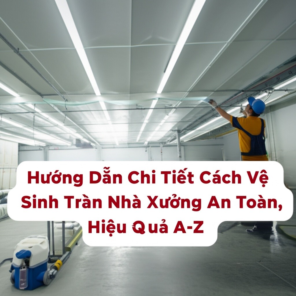 Hình minh họa cho bài viết: Hướng Dẫn Chi Tiết Cách Vệ Sinh Trần Nhà Xưởng An Toàn, Hiệu Quả A-Z