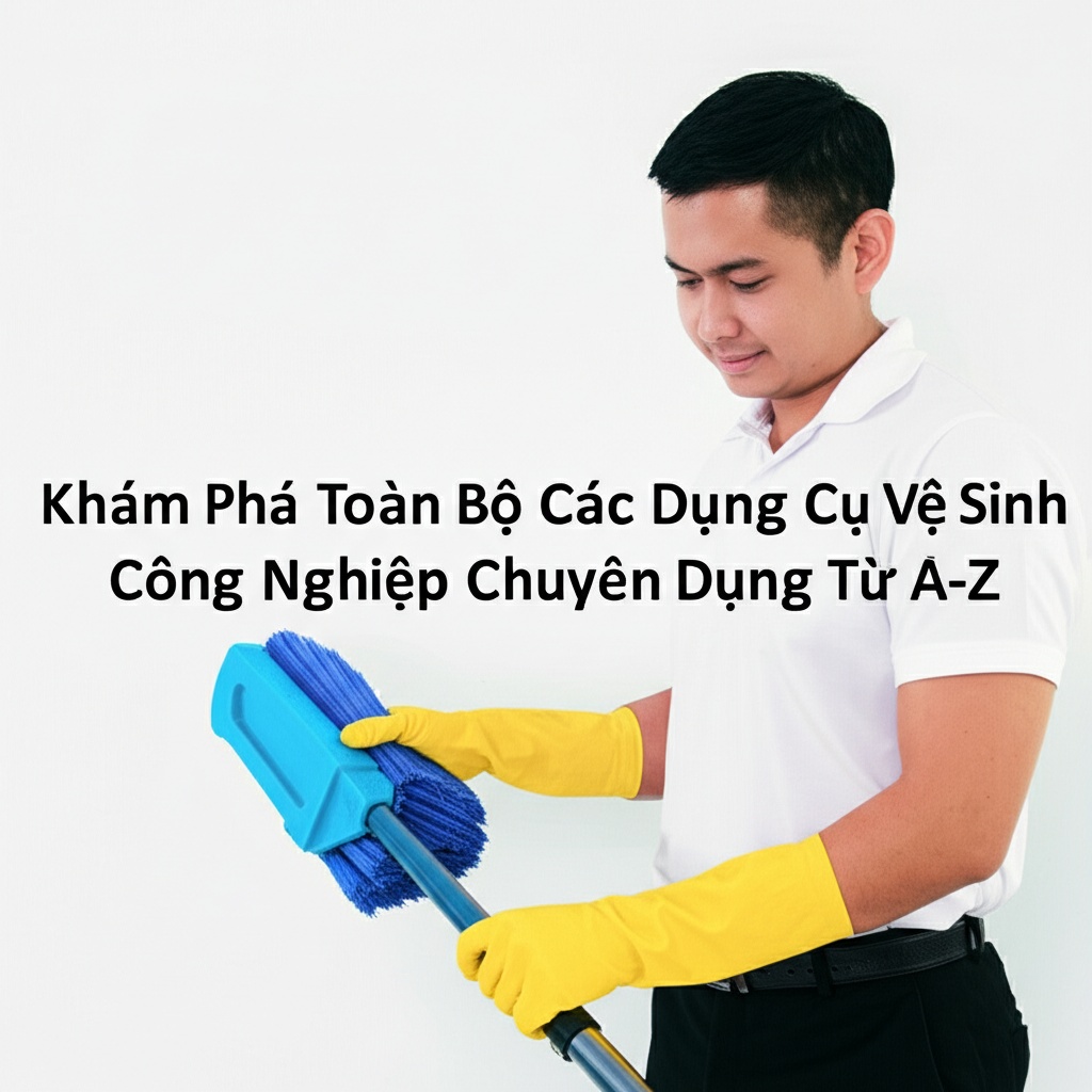 Hình minh họa cho bài viết: Khám Phá Toàn Bộ Các Dụng Cụ Vệ Sinh Công Nghiệp Chuyên Dụng Từ A-Z