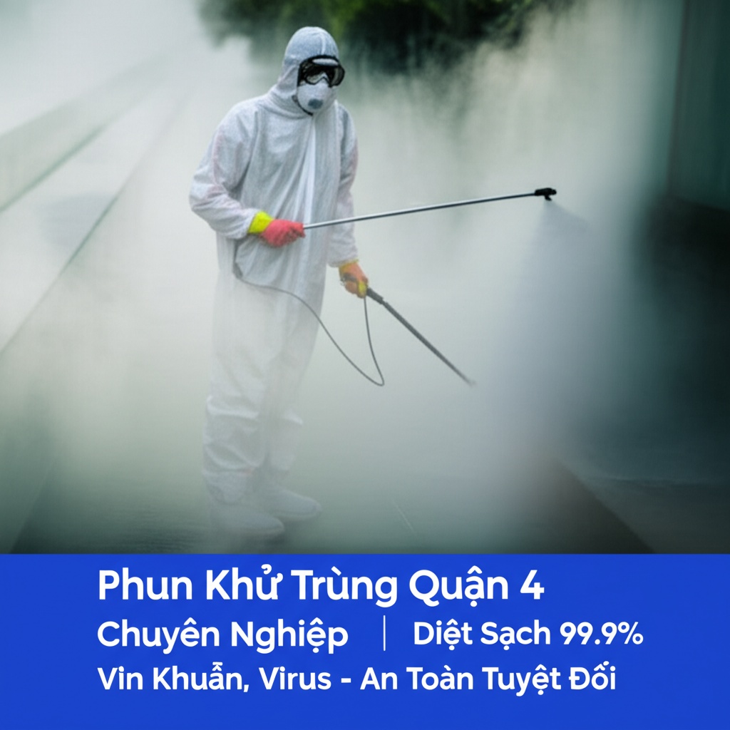 Hình minh họa cho bài viết: Phun Khử Trùng Quận 4 Chuyên Nghiệp | Diệt Sạch 99.9% Vi Khuẩn, Virus - An Toàn Tuyệt Đối
